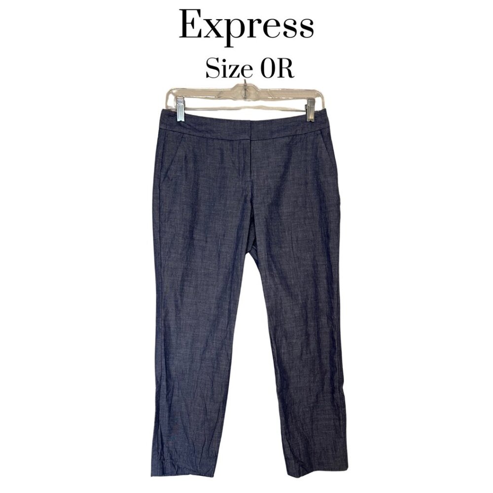 EUC Express Editor cotton pants Size 0R career business casual front pockets